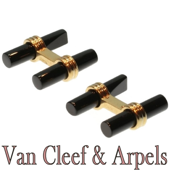 Van Cleef & Arpels Onyx Gold Cufflinks